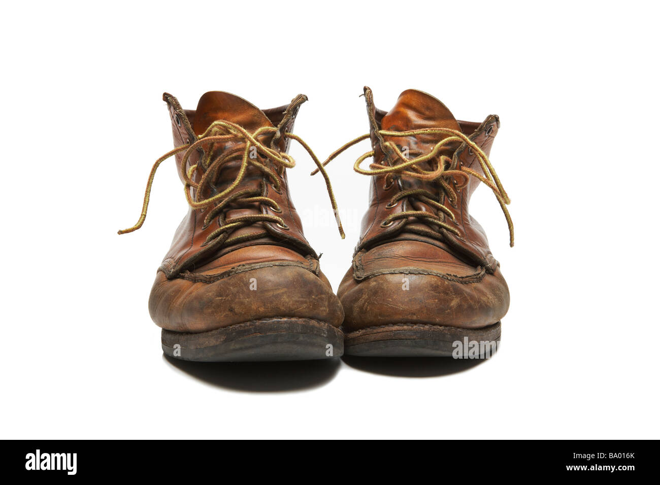 Bottes en cuir ancien Banque D'Images