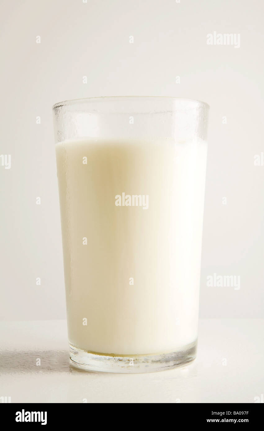Verre de lait Banque D'Images