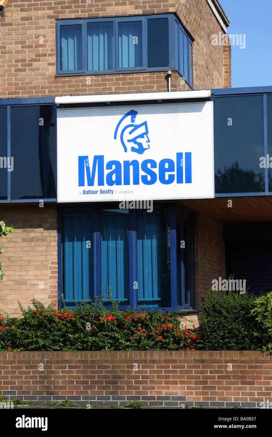 Balfour Beatty Construction Mansell une entreprise. Banque D'Images
