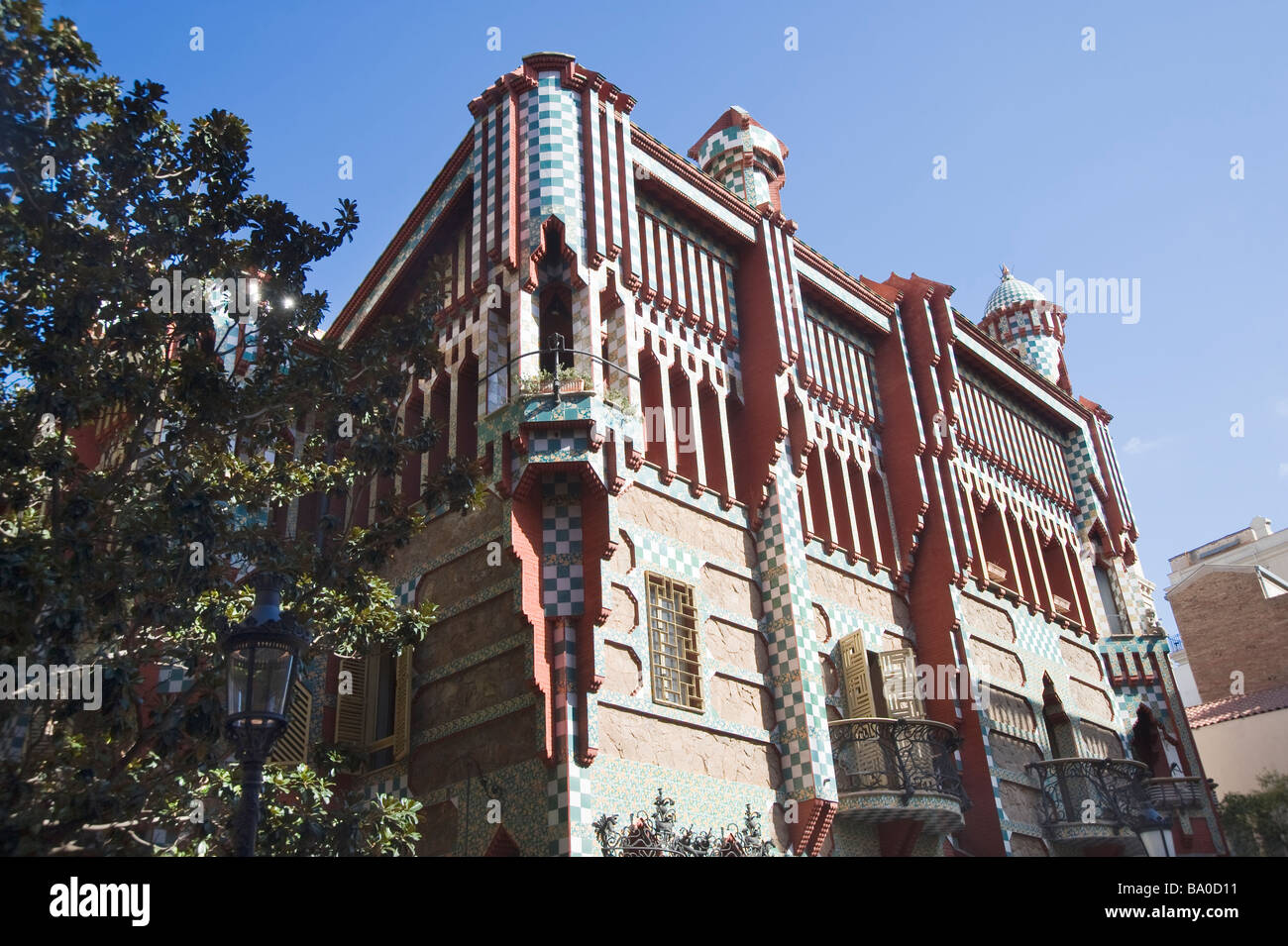 Casa Vicens architecte Antonio Gaudi Barcelone Catalogne Espagne Banque D'Images