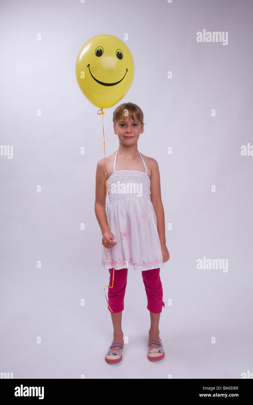 Jeune fille avec balloon Banque D'Images