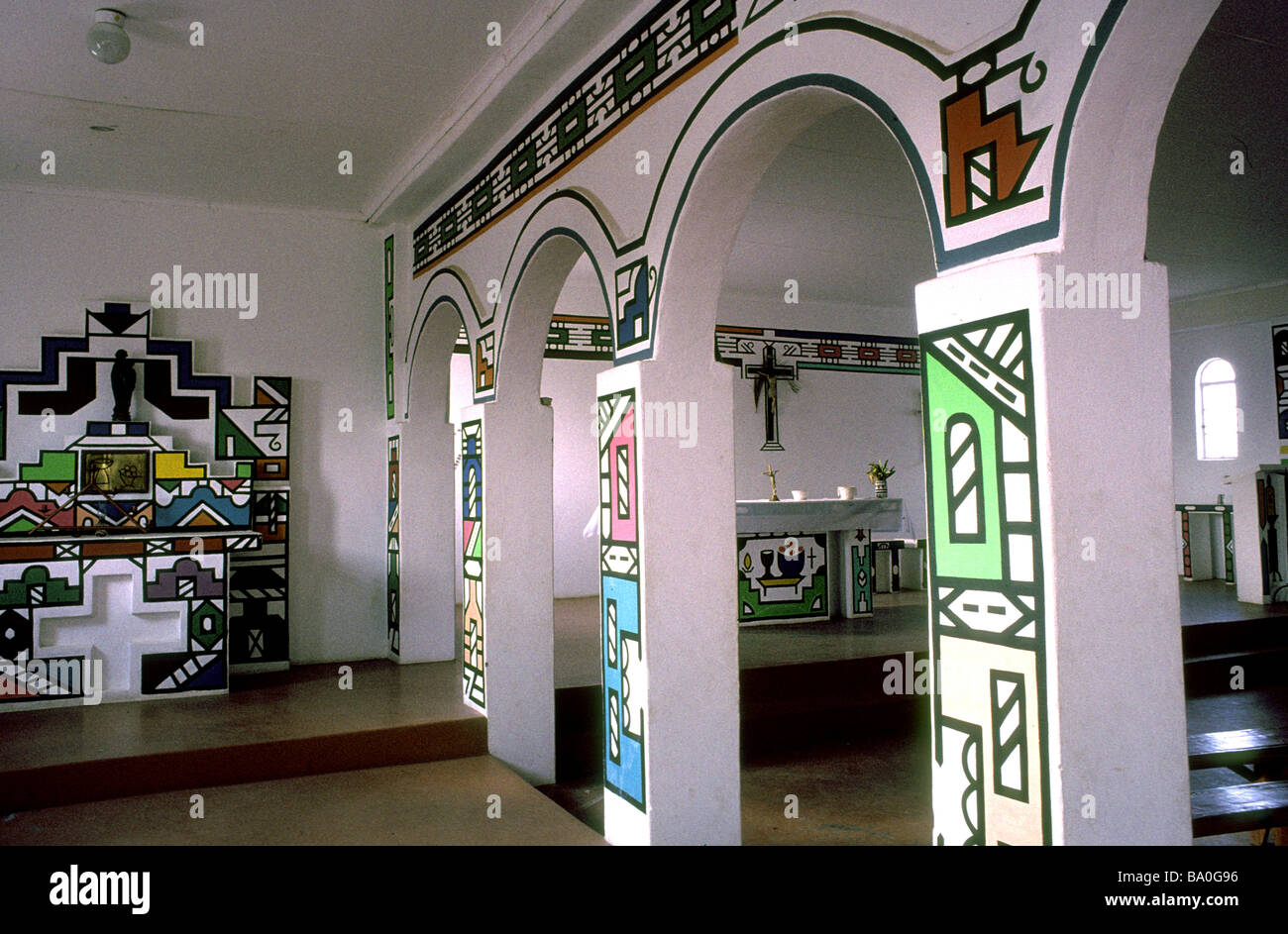 L'église chrétienne à emthombothimi kwandebele village afrique du sud Banque D'Images