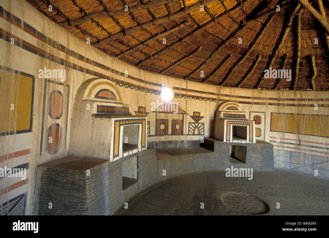 Kgodwana village ndebele d'Afrique du Sud Banque D'Images