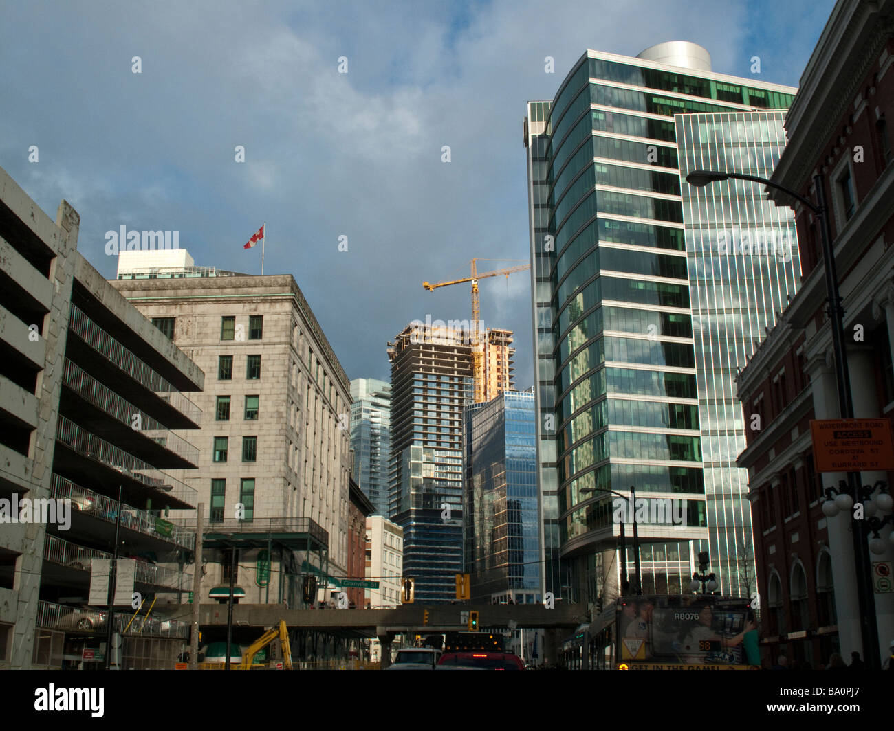 Avec une partie de la rue Station Gare de Vancouver en Colombie-Britannique vancouver central Banque D'Images