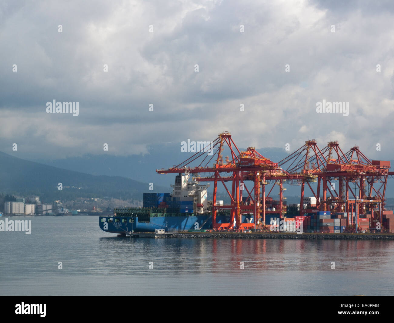 La Colombie-Britannique Vancouver port à conteneurs du port de Vancouver sur l'image. Banque D'Images