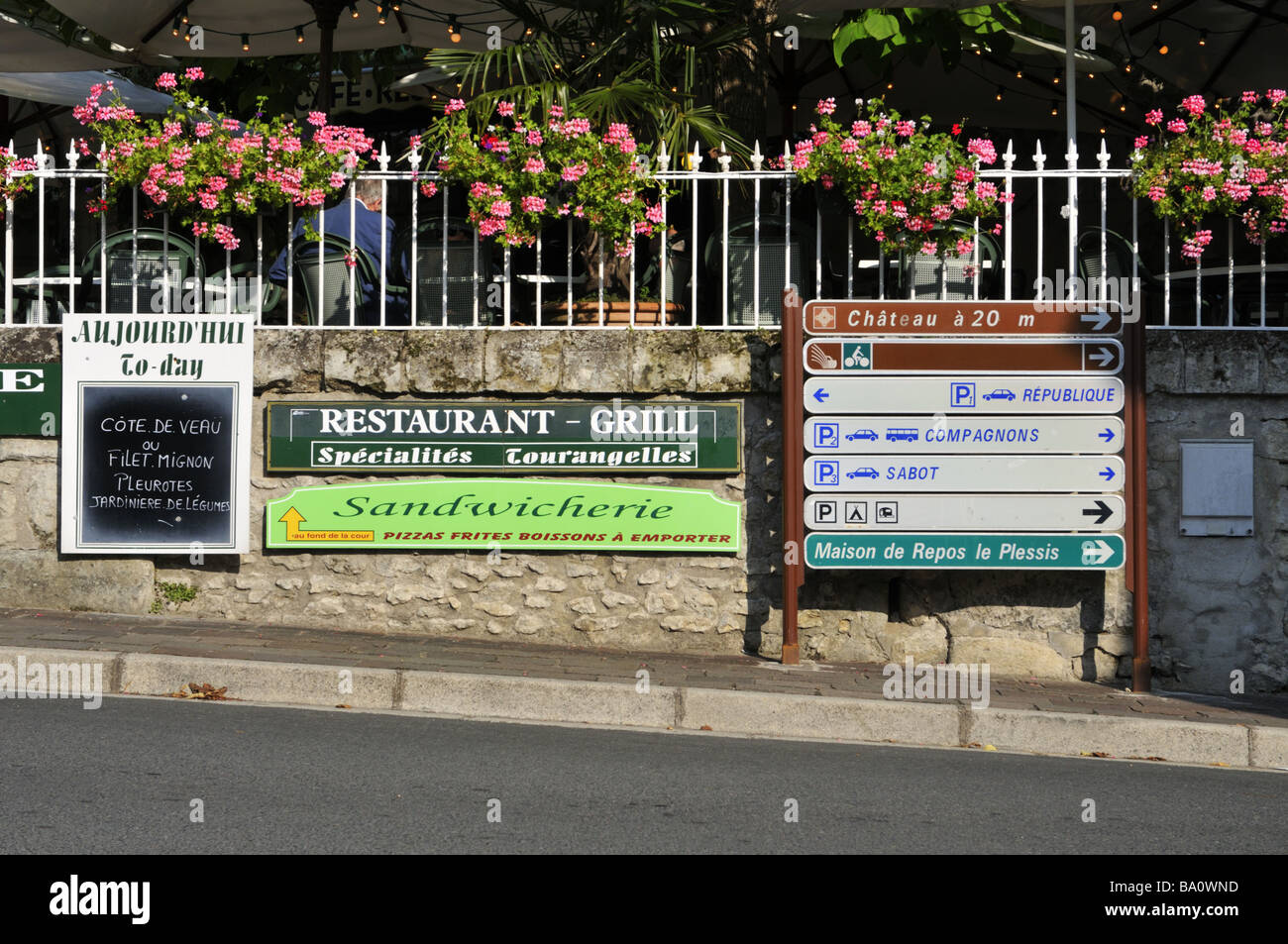 France Indre-et-Loire Azay-le-Rideau Street signs Banque D'Images