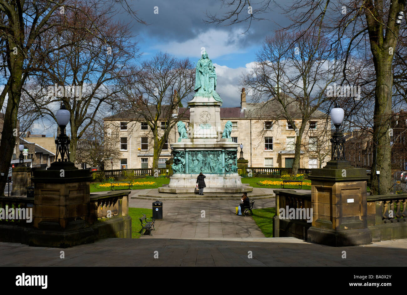 Statue de la reine Victoria à Dalton Square, Lancashire, Lancashire, England UK Banque D'Images