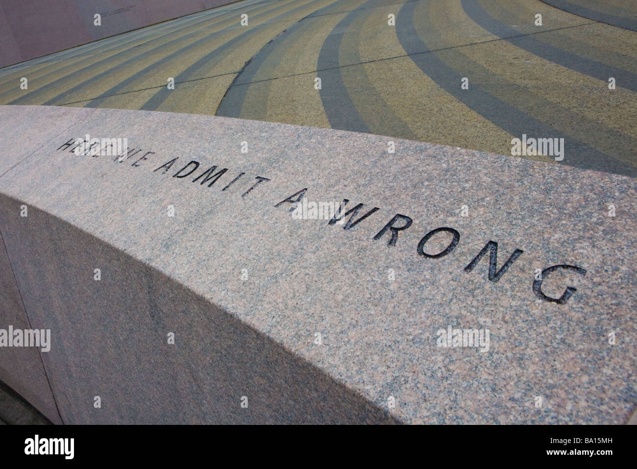 USA des excuses officielles pour les camps d'internement de la seconde guerre mondiale au Mémorial américain japonais au patriotisme Washington DC Banque D'Images