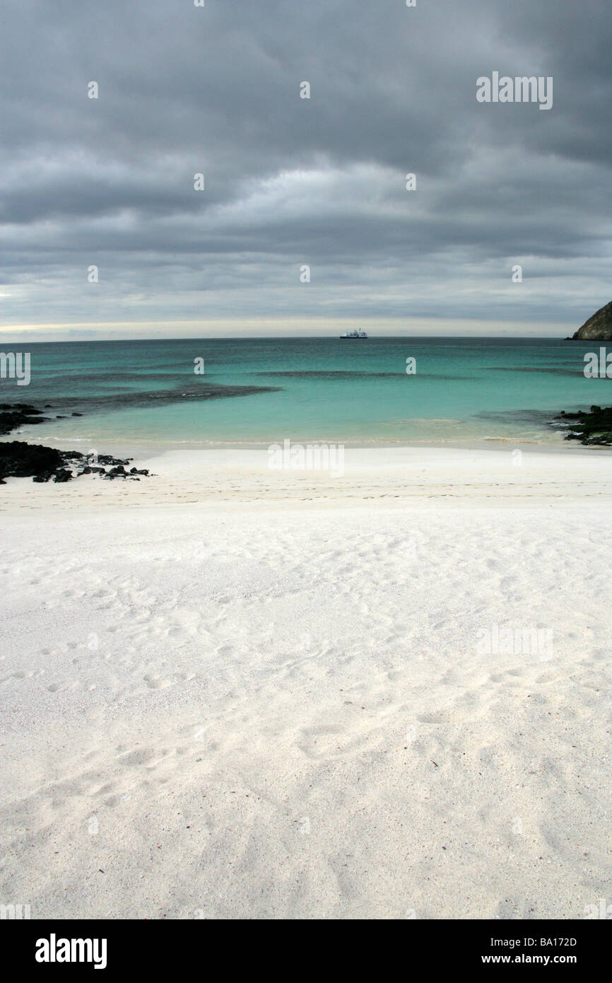 Cerro Brujo, plage de San Cristobal Island, îles Galapagos, Equateur, Amérique du Sud Banque D'Images