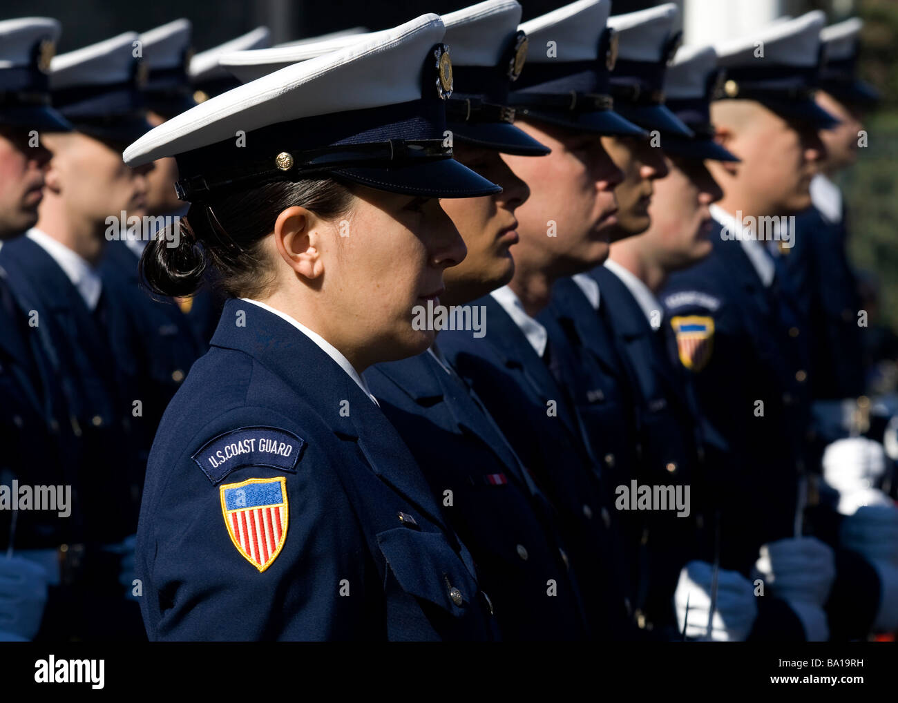 US Coast Guard Garde de cérémonie - Washington, DC USA Banque D'Images