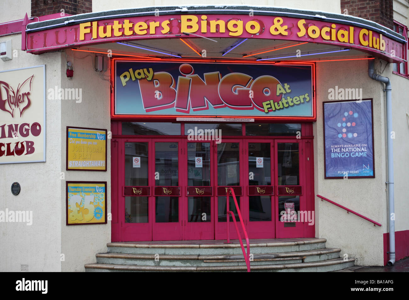 Salle de bingo, Banque D'Images