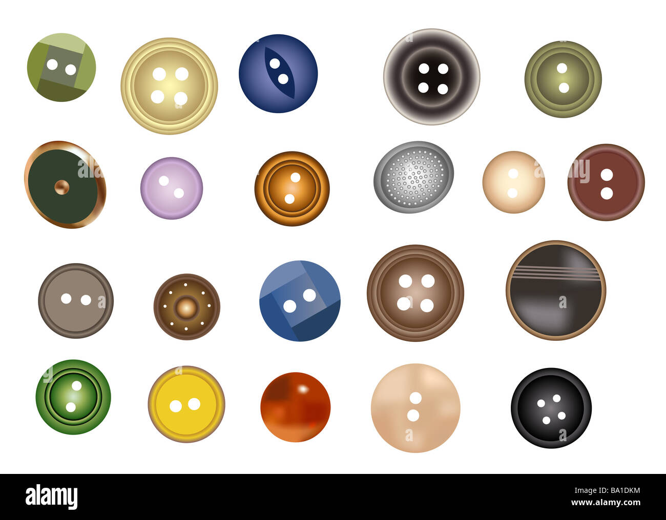 Beaucoup de boutons vector Banque D'Images