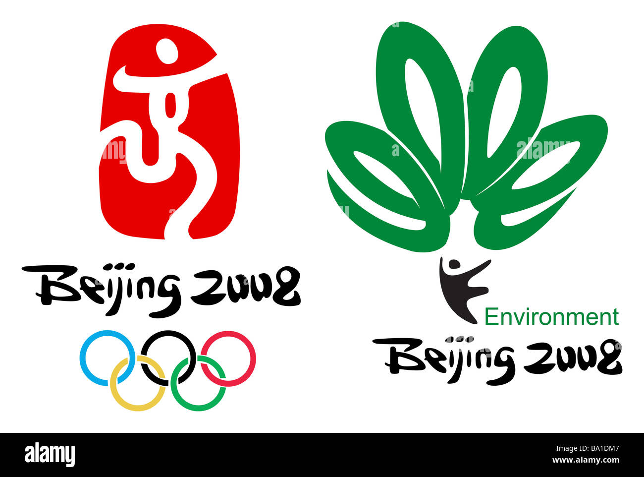 Vector symboles olympiques. Chine Banque D'Images