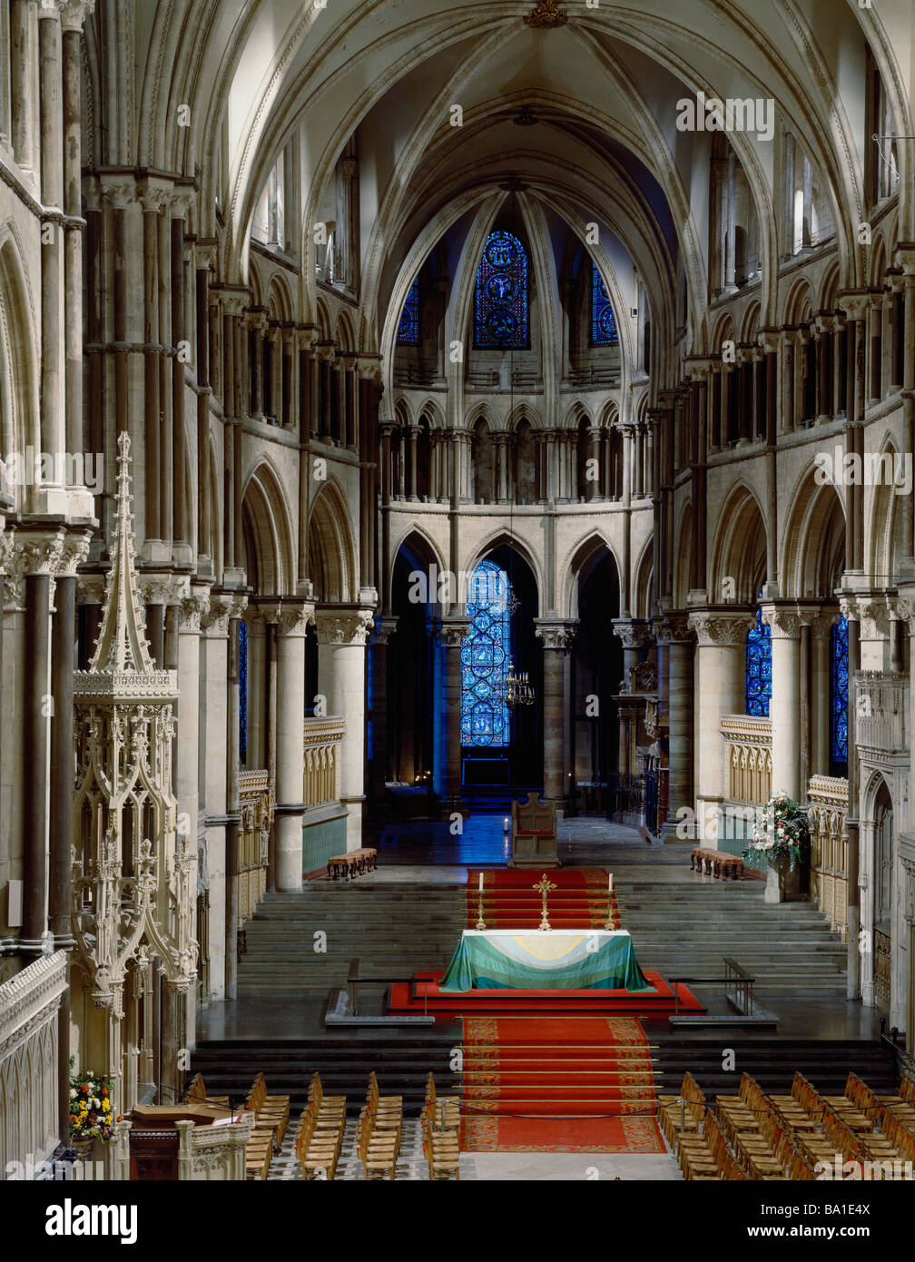 Intérieur de la Cathédrale de Canterbury chorale et chapelle de la Trinité Banque D'Images