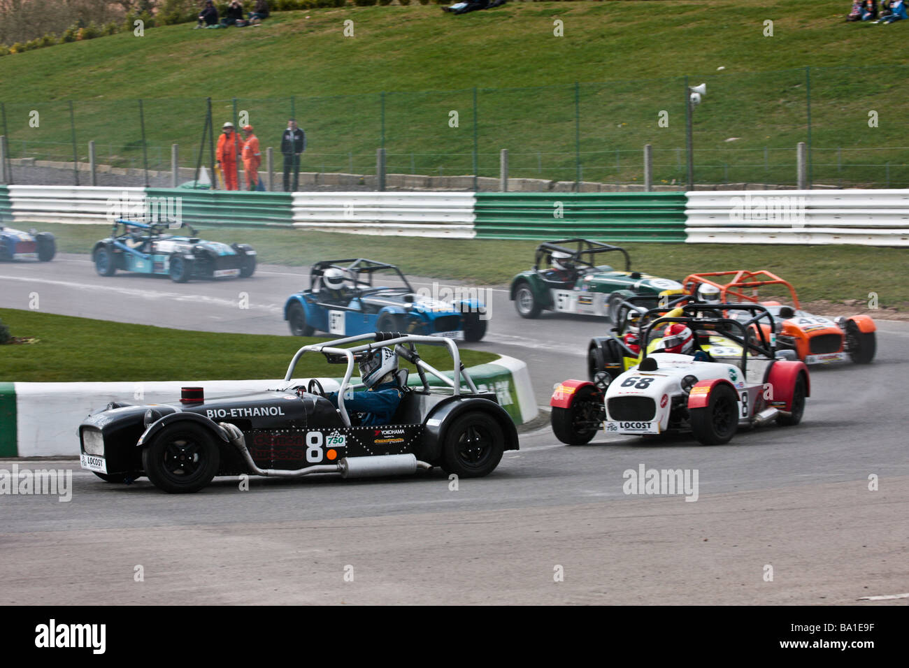 750 Motor Club Daemon Tweeks locost Yokohama race championnat à Mallory Park Banque D'Images