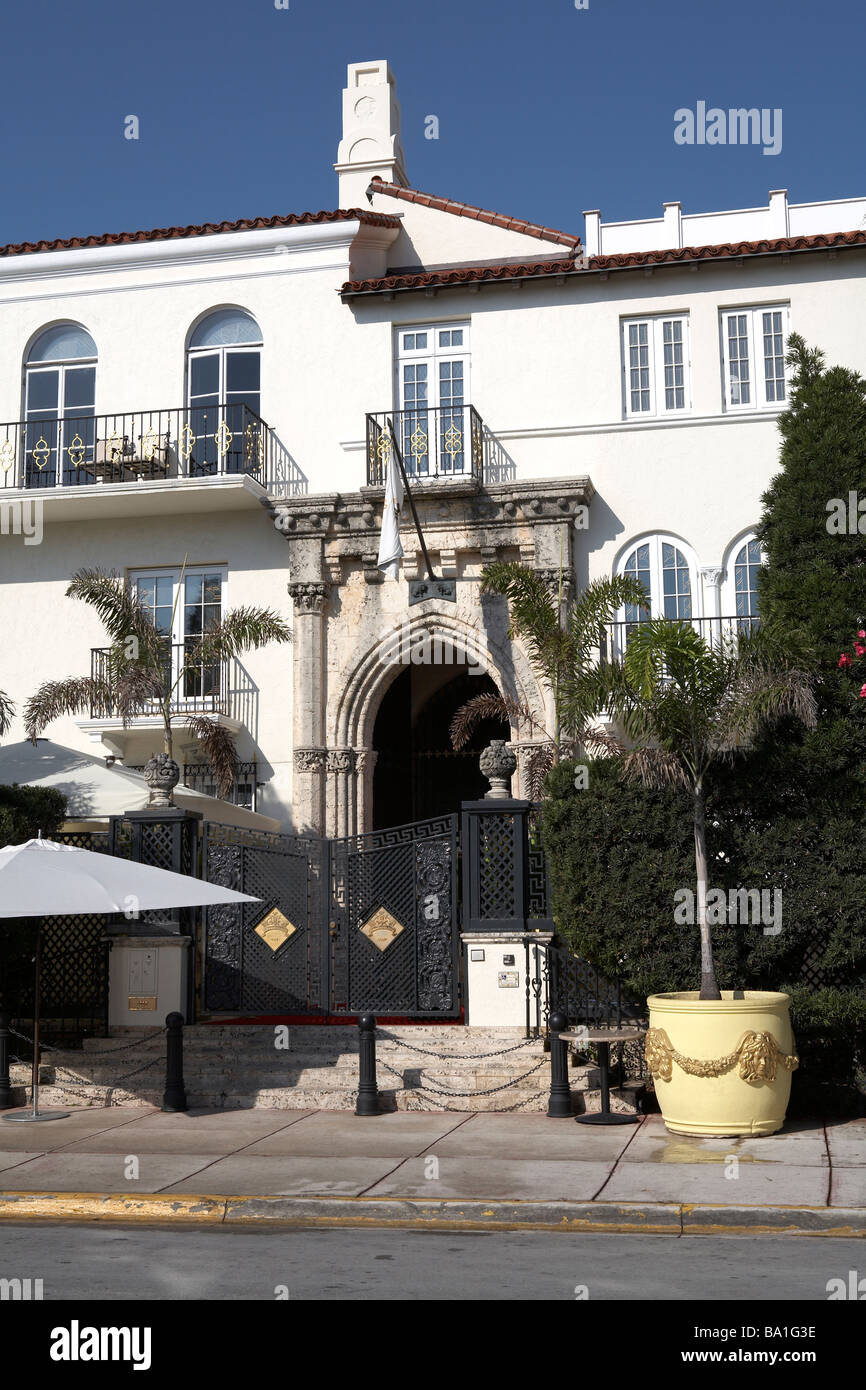 USA Floride Miami South Beach Ocean Drive La Maison Versace Casa Casuarina Banque D'Images