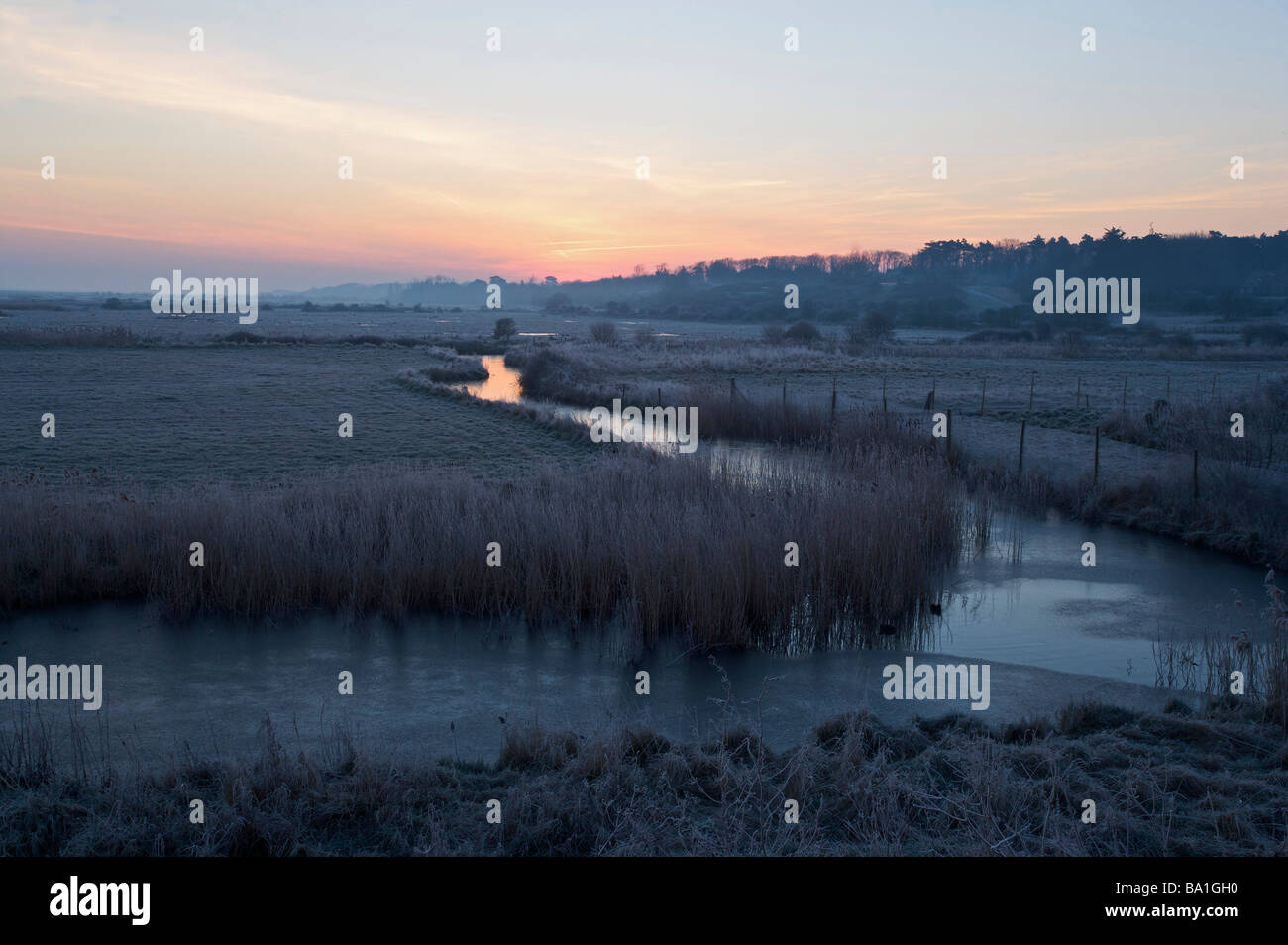 Matin d'hiver Blakeney North Norfolk Banque D'Images