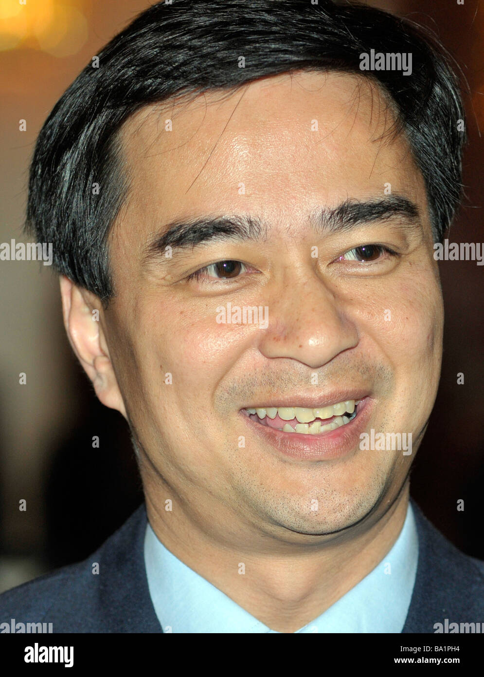 Le Premier ministre Abhisit Vejjajiva Banque D'Images