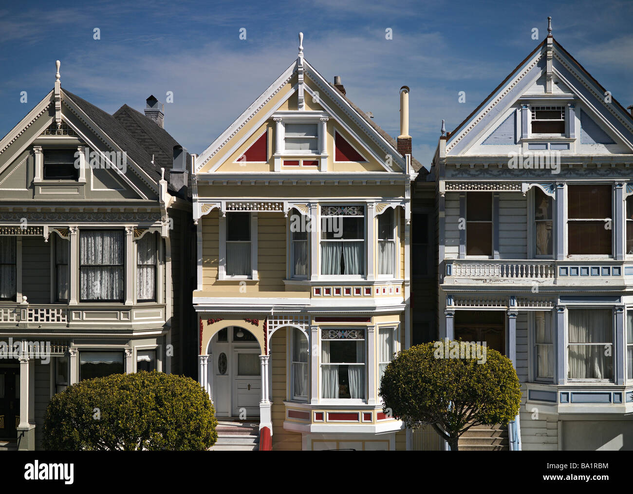 'Painted Ladies', Alamo Square, San Francisco Banque D'Images