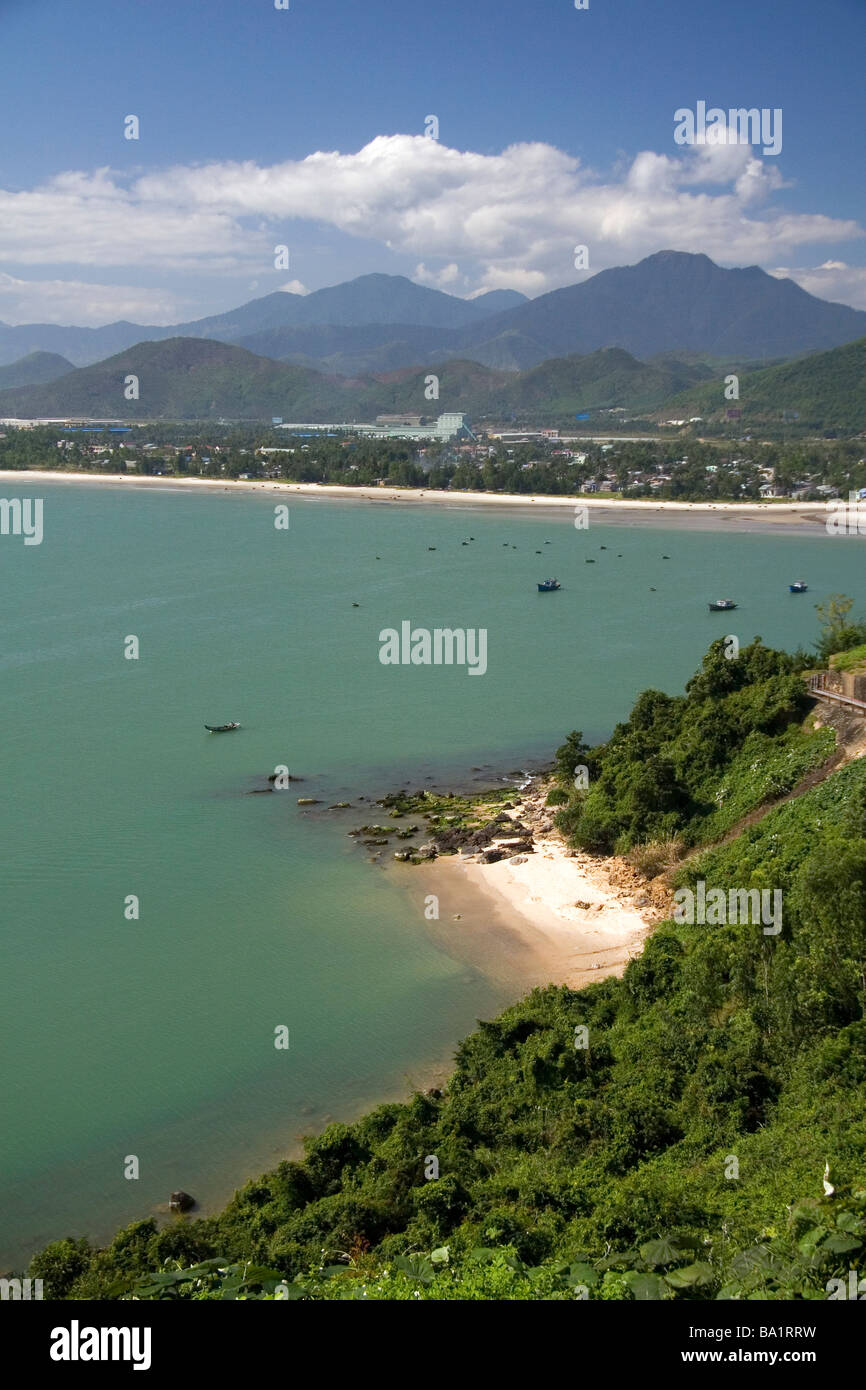 Vue sur la baie pittoresque de Da Nang Vietnam Banque D'Images