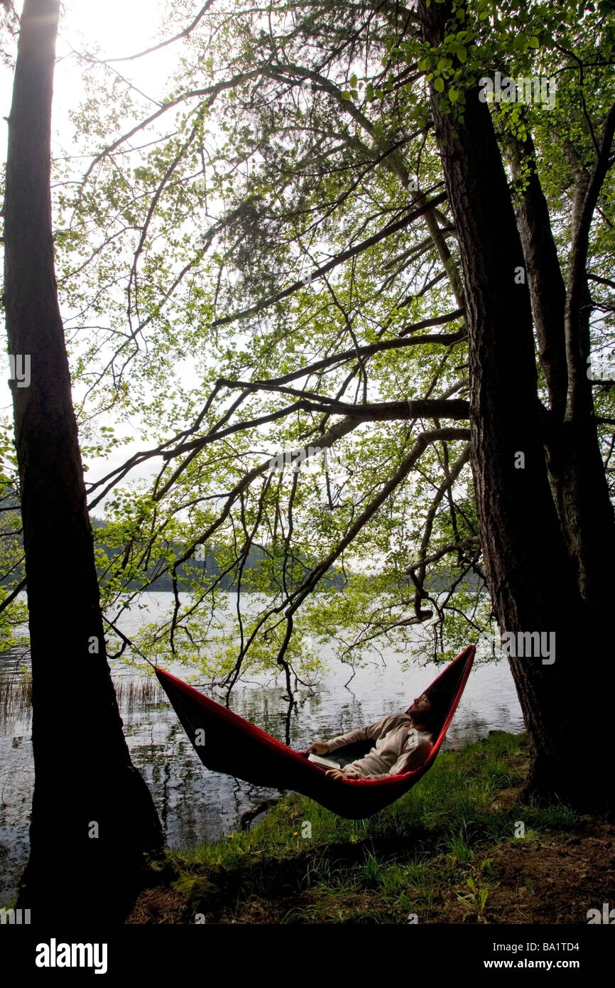Hamac - Moran State Park, Orcas Island, Washington Banque D'Images