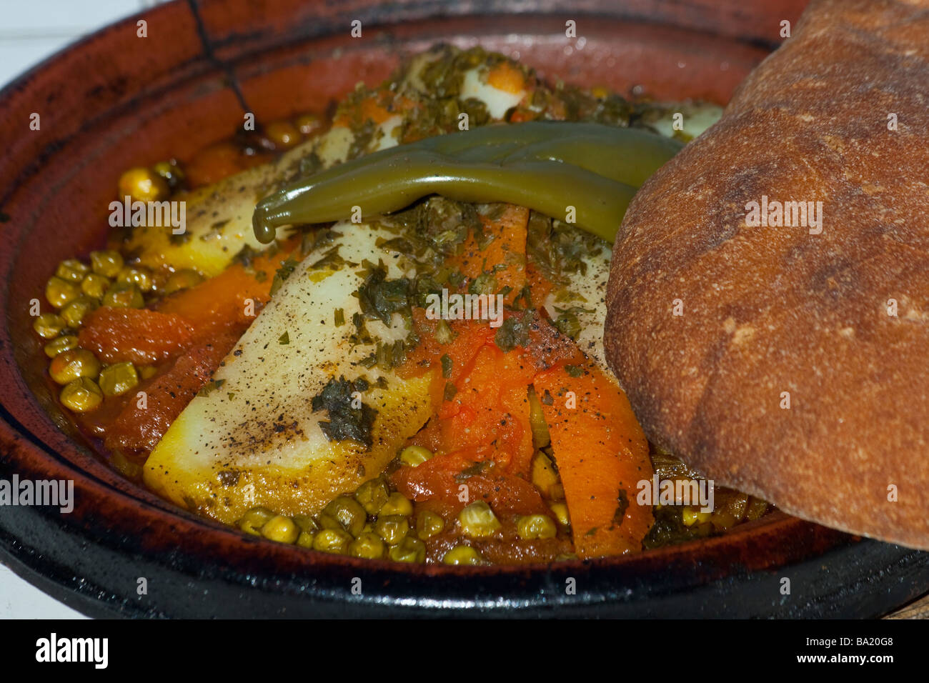 Tajine d'agneau au Maghrib Maroc Banque D'Images