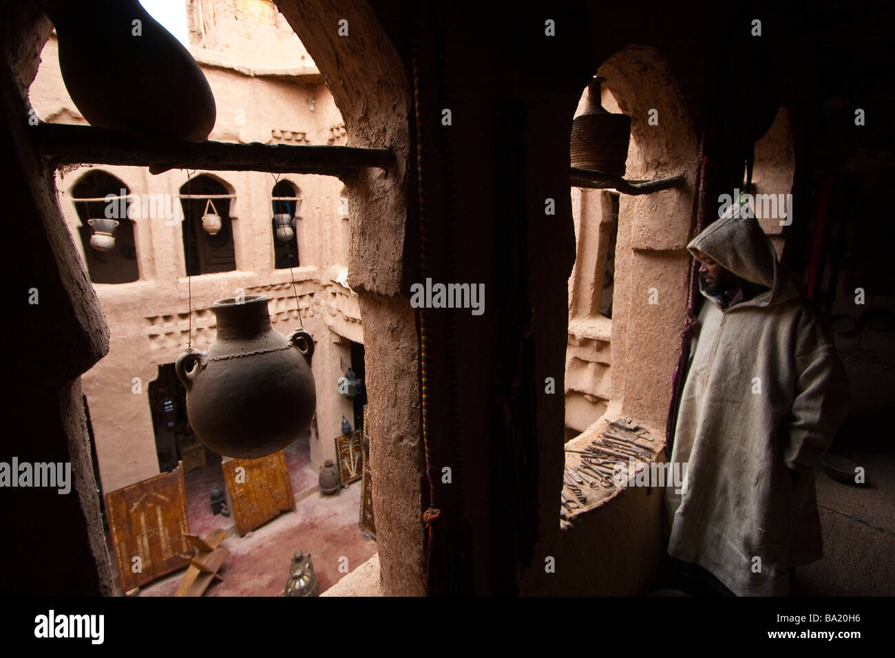 Kasbah à Village d'Amezrou Zagora le Maroc en Banque D'Images