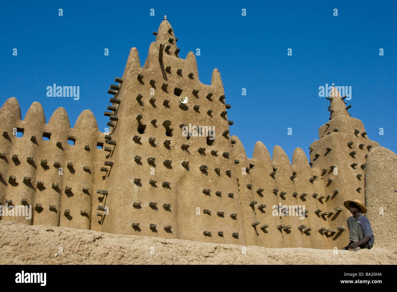 La Grande Mosquée de Djenné au Mali Site du patrimoine mondial de l'UNESCO Banque D'Images