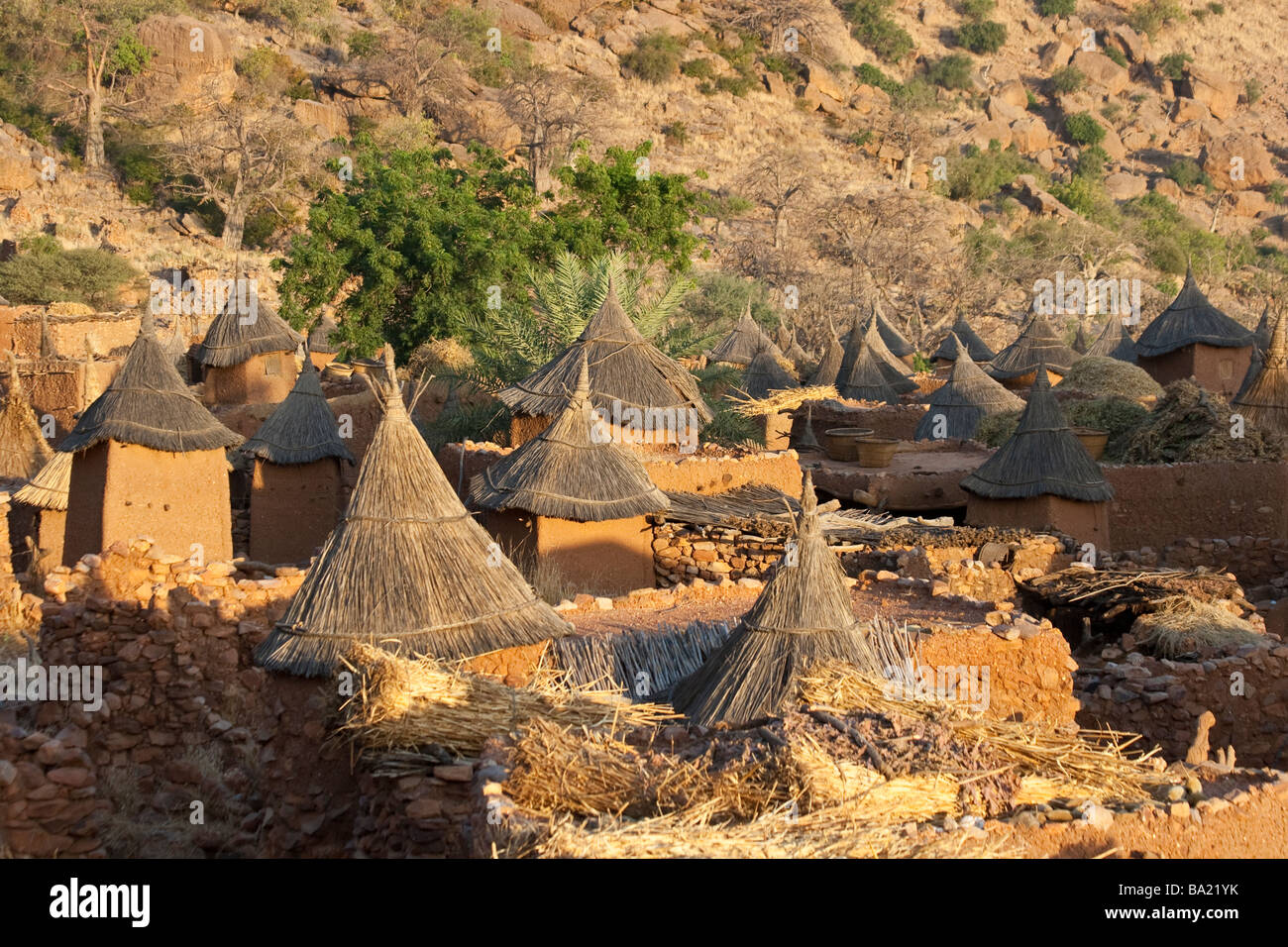 Youga Na Village en Pays Dogon au Mali Banque D'Images