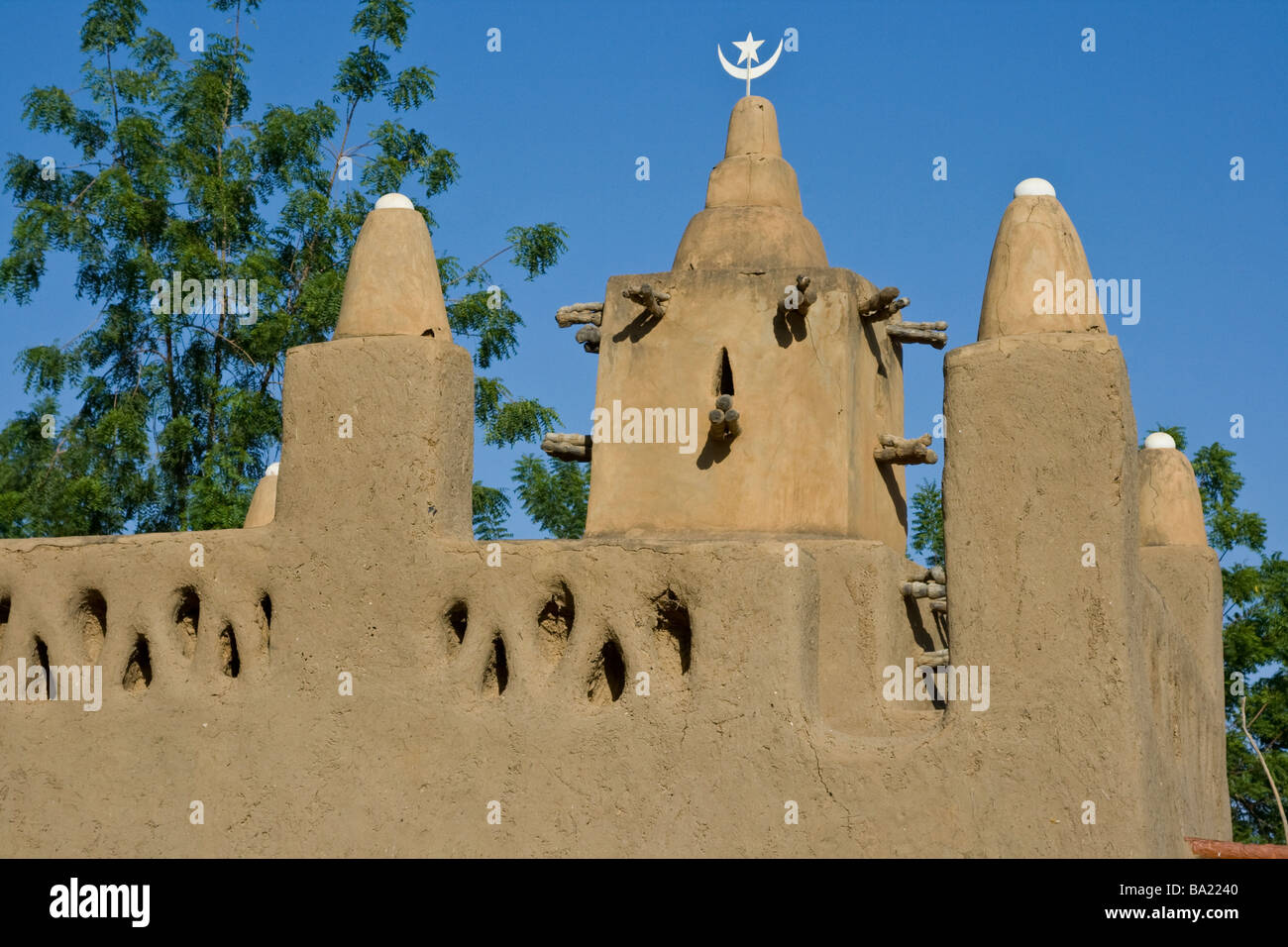 Mosquée de Yendouma dans le pays Dogon au Mali Banque D'Images