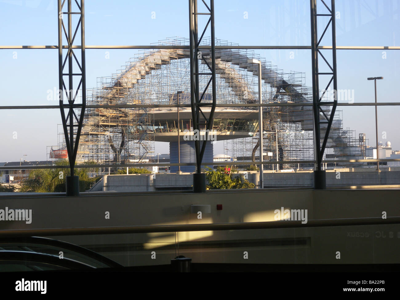Les travaux de construction à l'aéroport de Los Angeles Banque D'Images