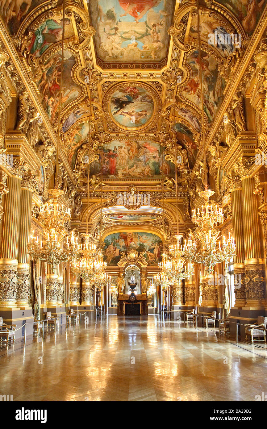 GRAND FOYER DE L'OPÉRA GARNIER PARIS Banque D'Images