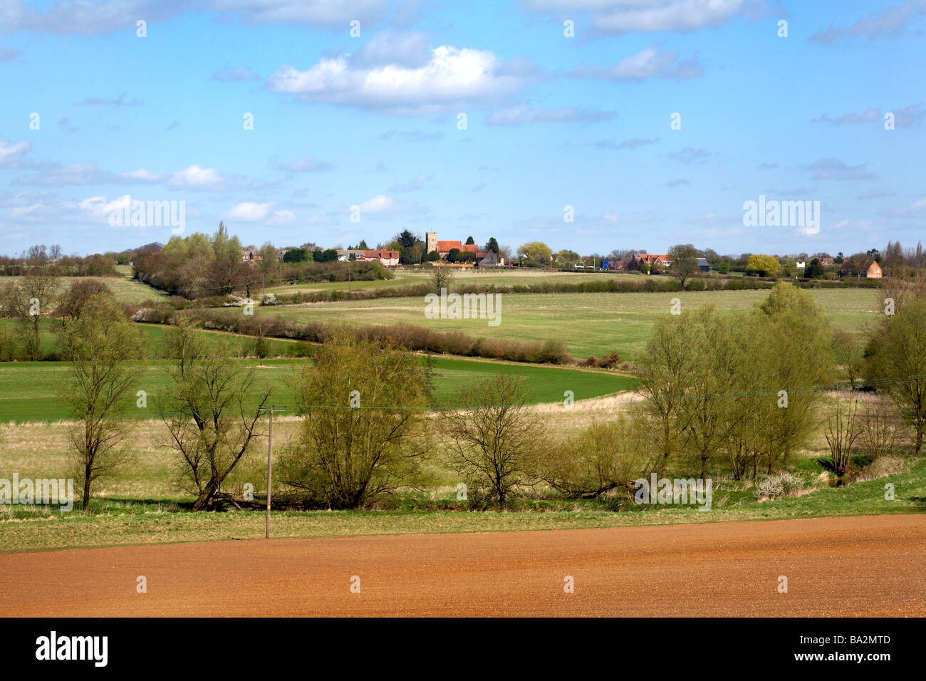 UK Angleterre North Essex et de la rivière Colne Valley Church Springtime Fordham Banque D'Images