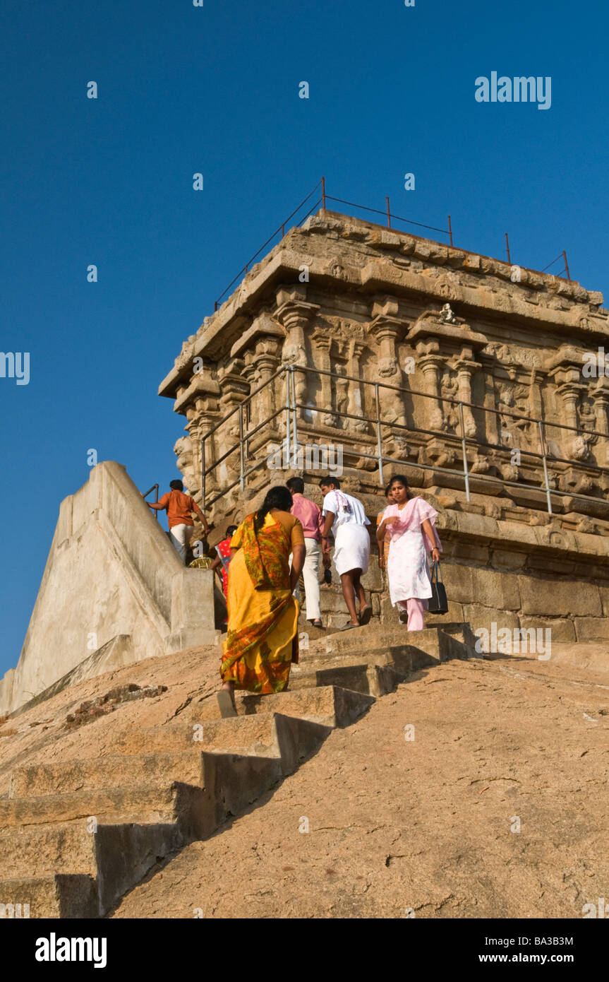 Ancien Phare Mahabalipuram Tamil Nadu Inde Banque D'Images