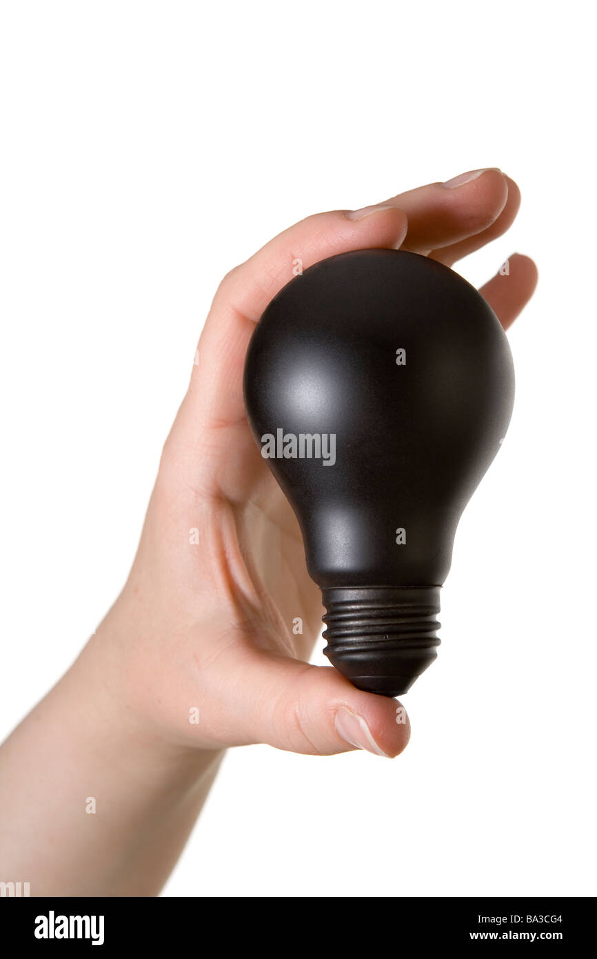 -Lampes noir concept énergétique nuisibles Banque D'Images