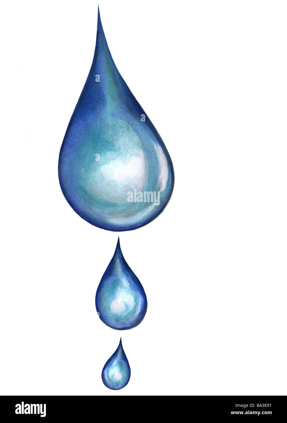 Illustration Graphique Aquarelle Dessin Gouttes Eau Humidité