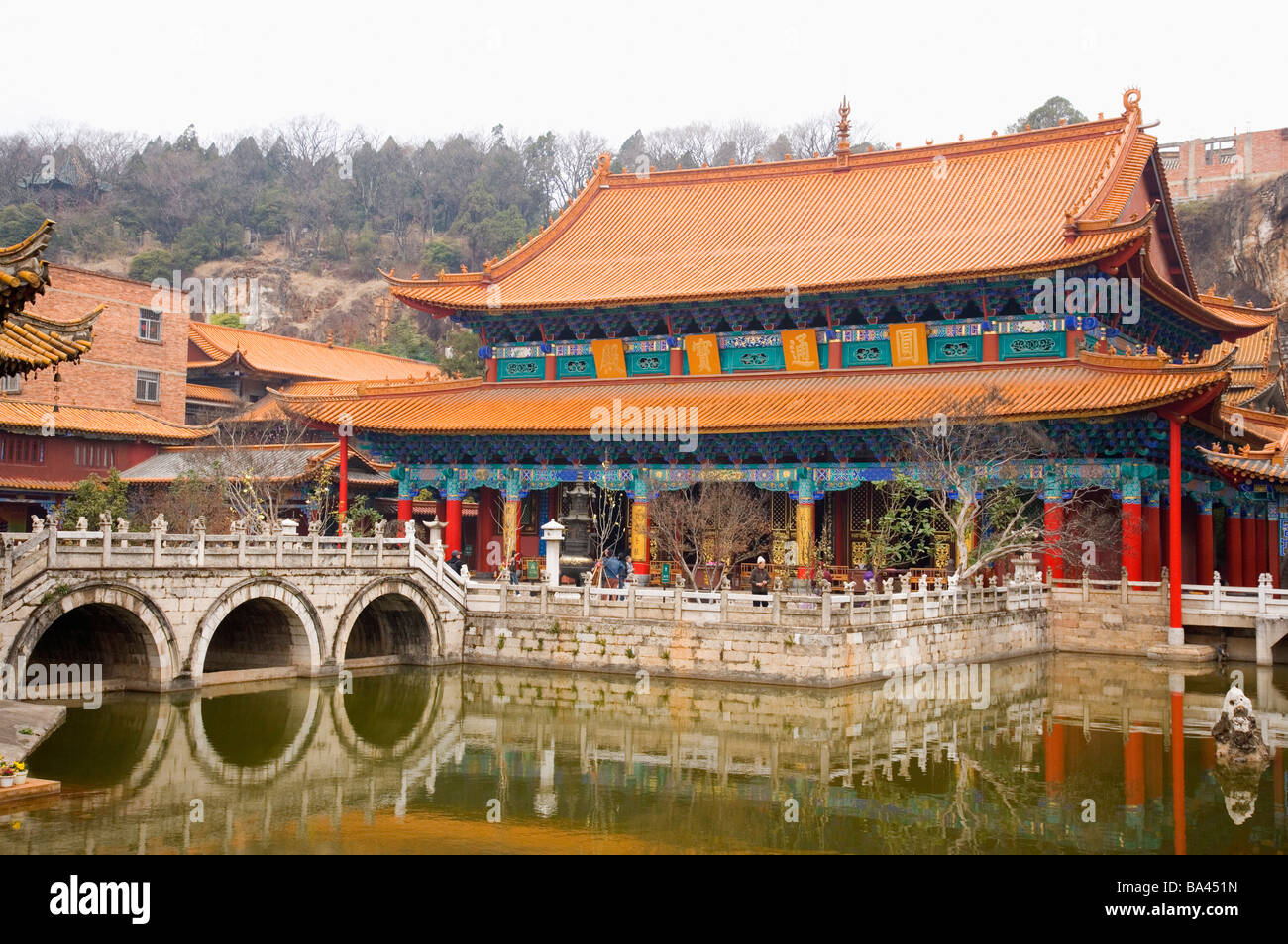 Chine Yunnan Kunming Yuantong Temple Banque D'Images