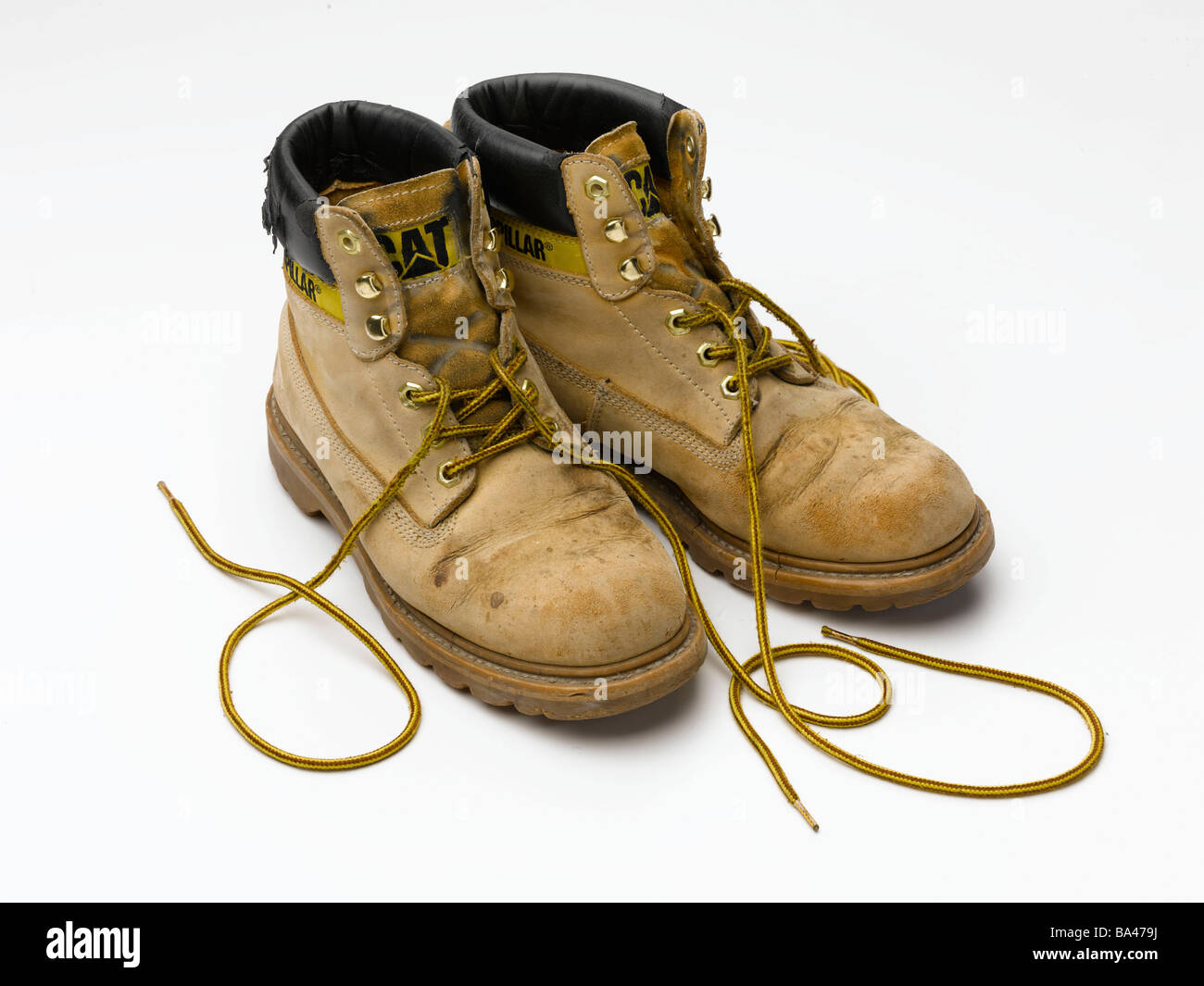 Bottes en cuir ancien Banque D'Images