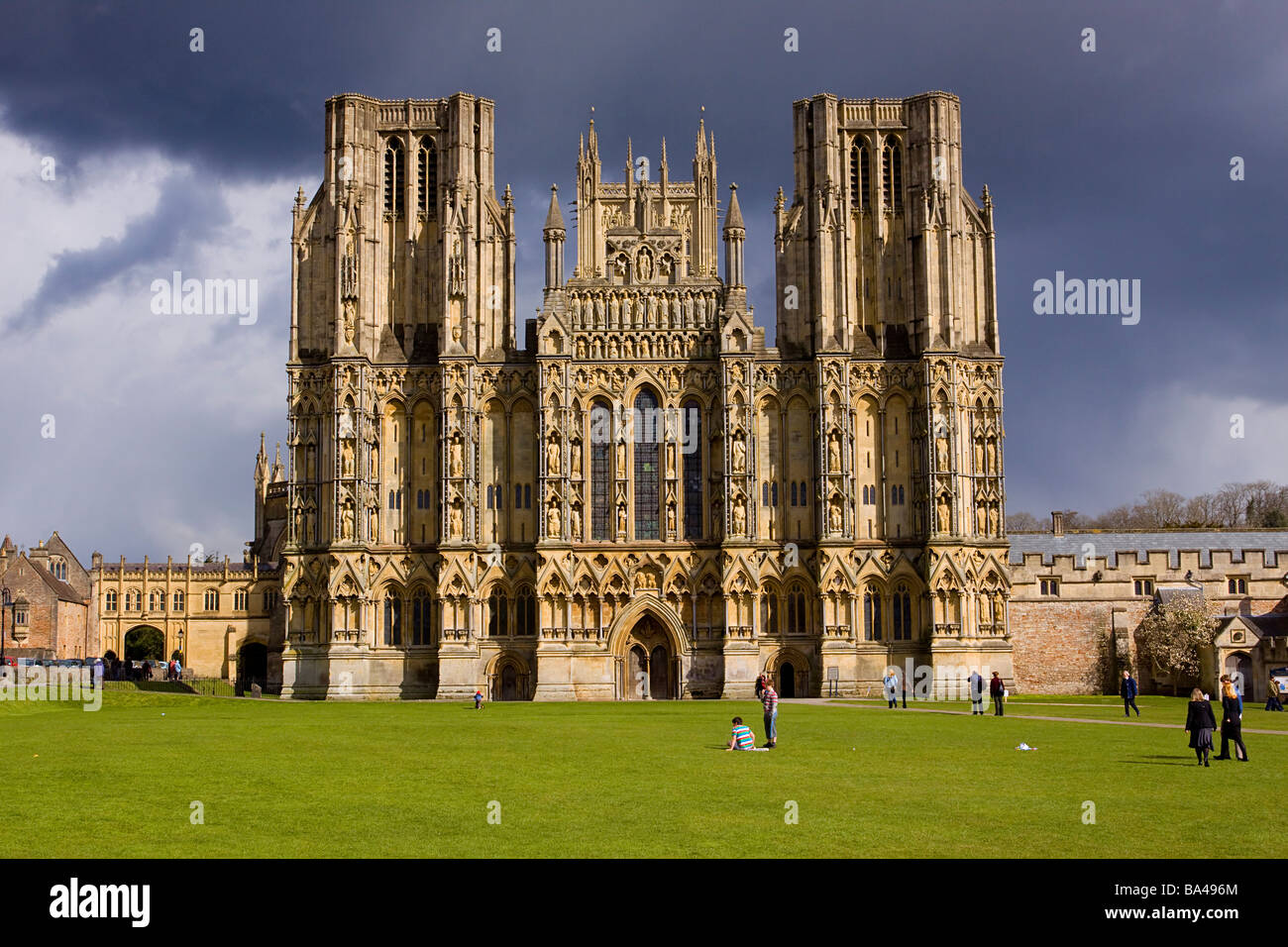 Wells Cathedral angleterre Somerset Banque D'Images