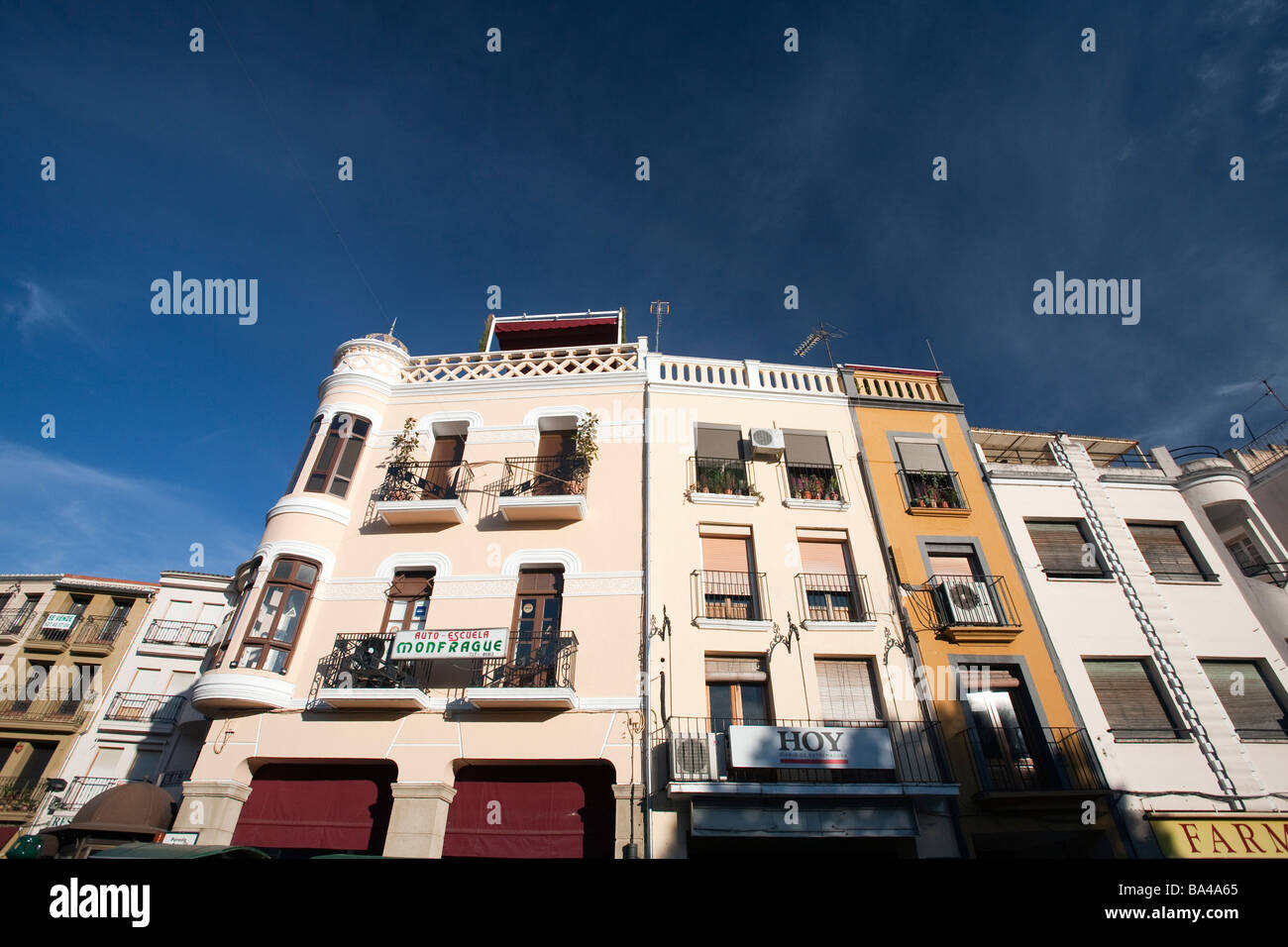 Bâtiments sur place principale ville de Plasencia Caceres province de la communauté autonome d'Estrémadure dans l'ouest de l'Espagne Banque D'Images