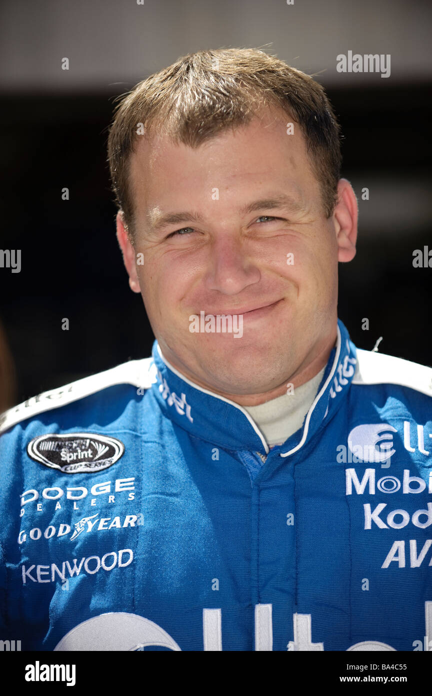Le pilote de NASCAR Sprint Cup Ryan Newman dans le 3M Performance 400 au Michigan International Speedway, 2008. Banque D'Images