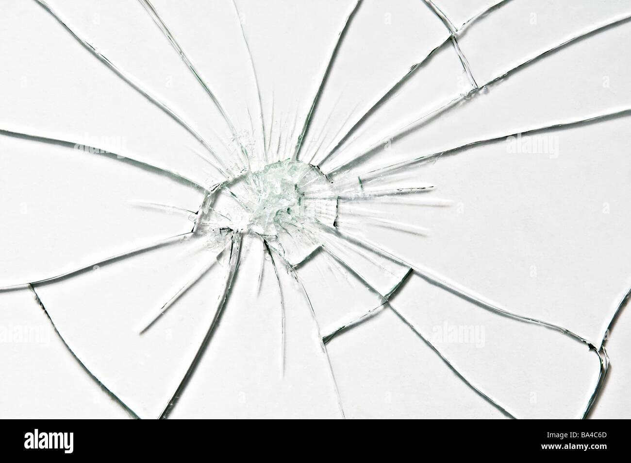 Gros plan de verre cassée Banque D'Images