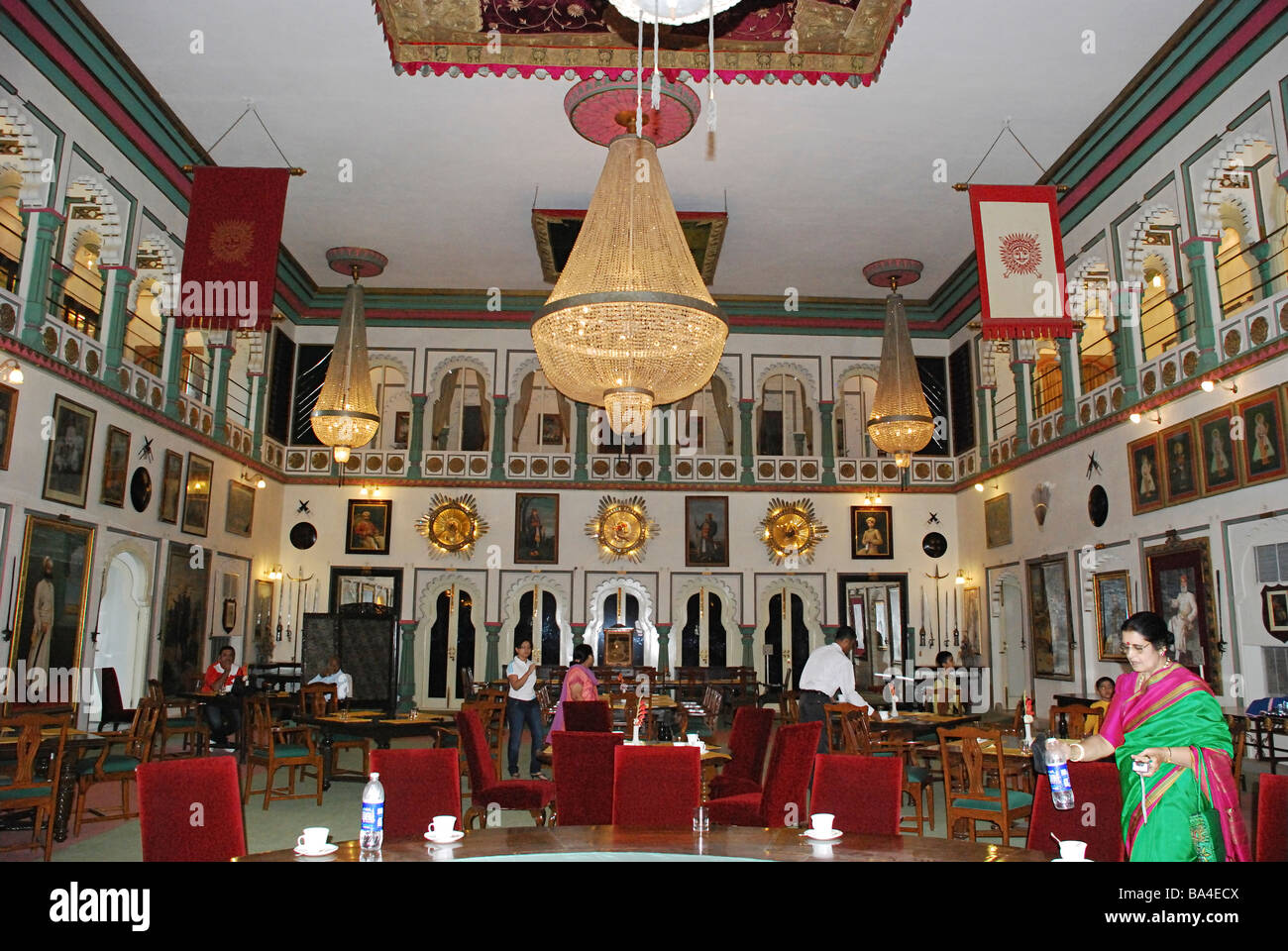 Crystal Gallery , City Palace Udaipur, Rajasthan, Inde. Banque D'Images