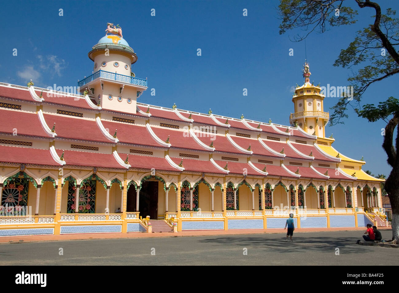 Tay Ninh Caodai Saint-siège dans Tay Ninh Vietnam Banque D'Images