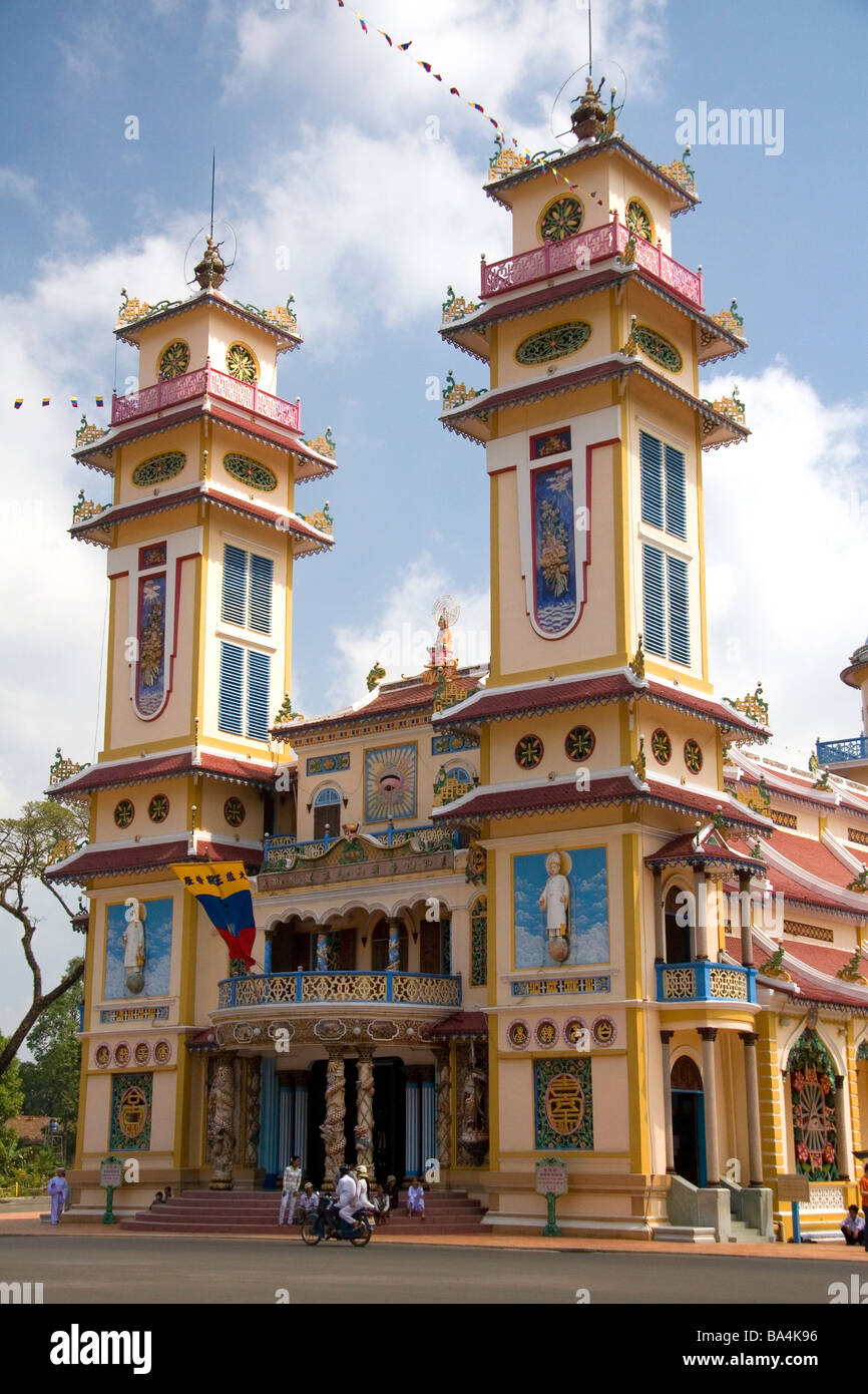 Tay Ninh Caodai Saint-siège dans Tay Ninh Vietnam Banque D'Images