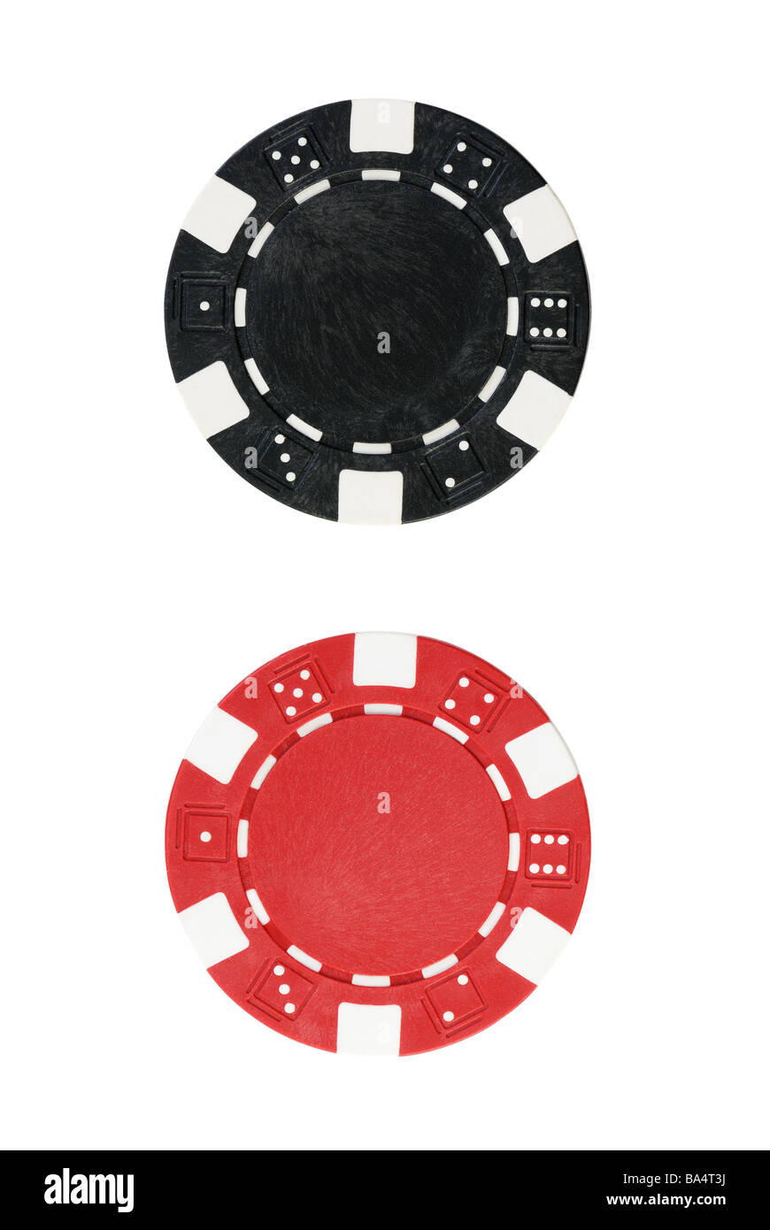 Deux gambling chips Banque D'Images