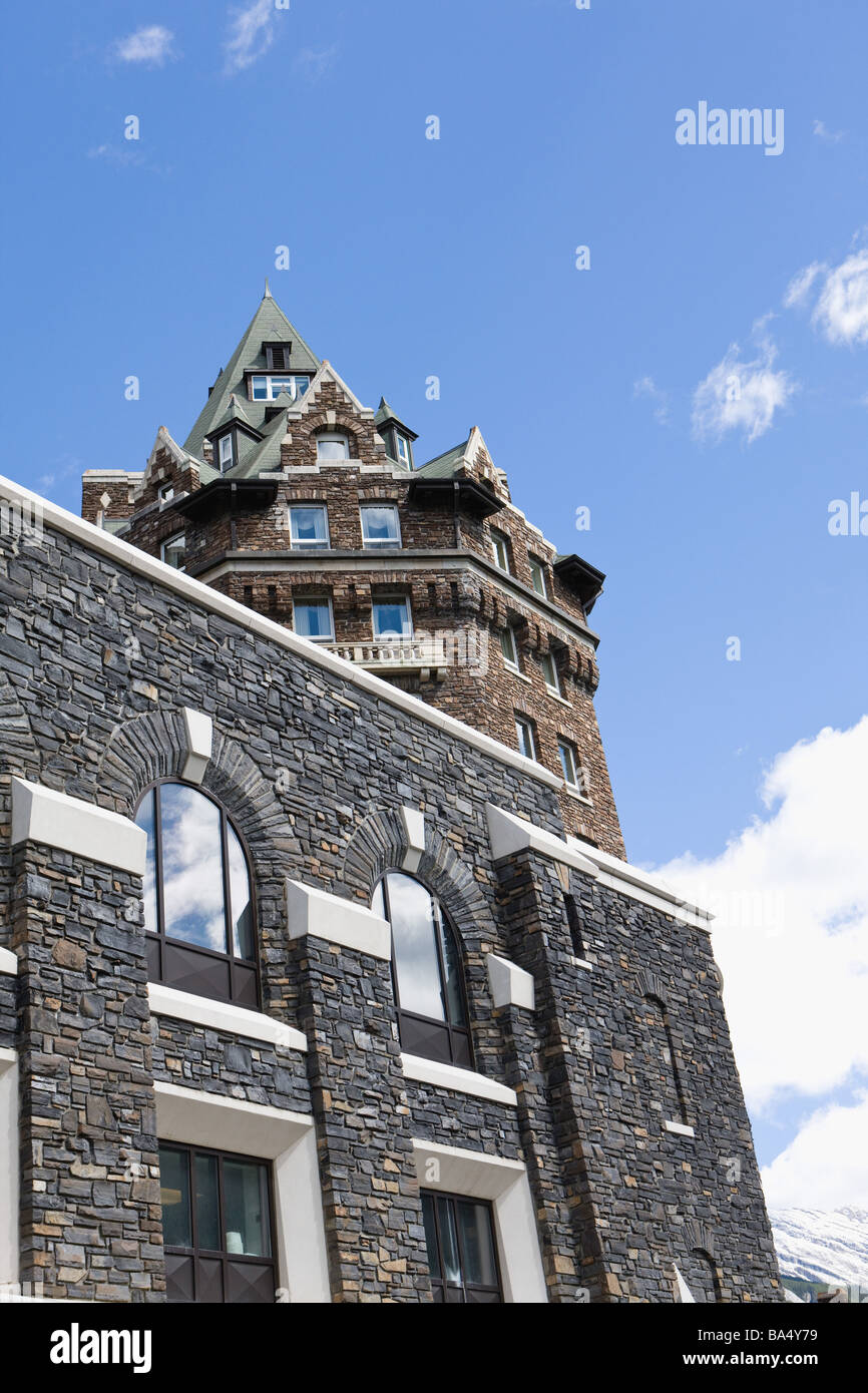 L'extérieur de l'hôtel Banff Springs au Canada Banque D'Images