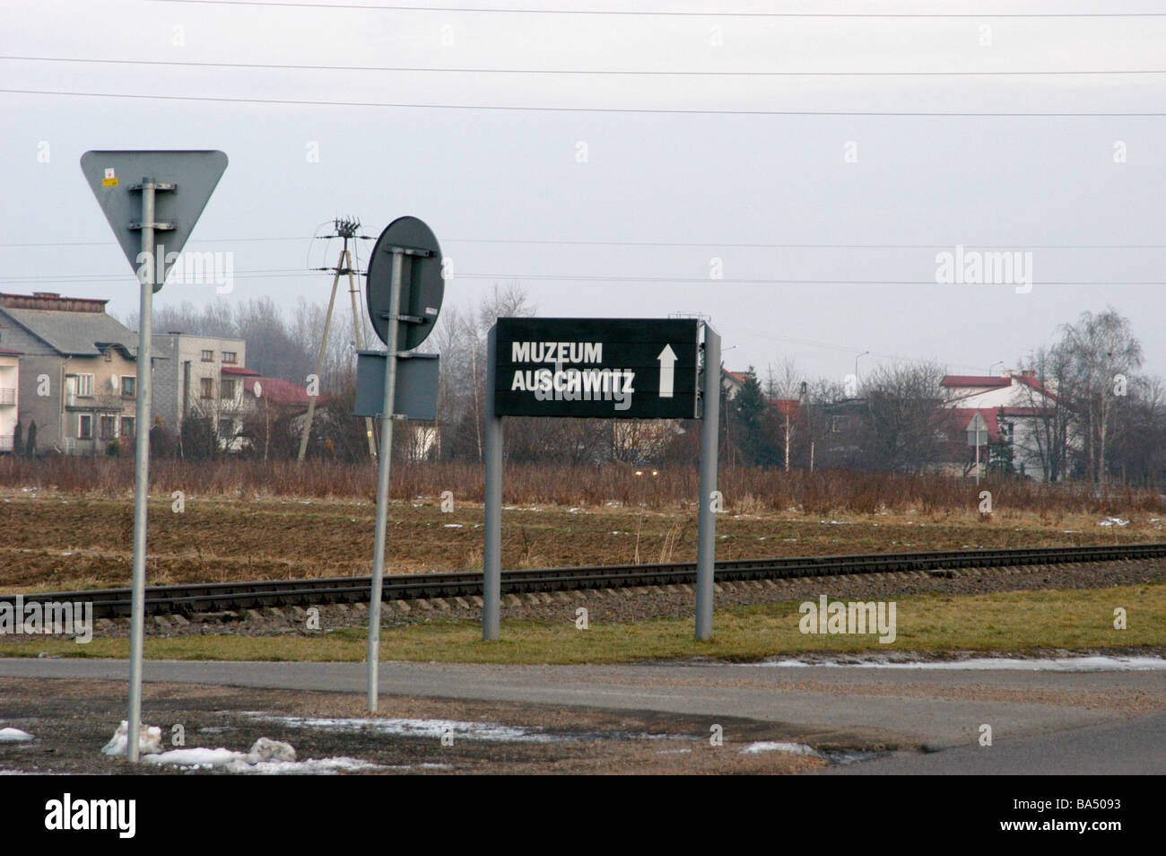 Camp d'extermination d'Auschwitz-Birkenau était un deisnged et construit par les Nazis pour mettre en œuvre la solution finale qui a été l'extermination des juifs. Banque D'Images