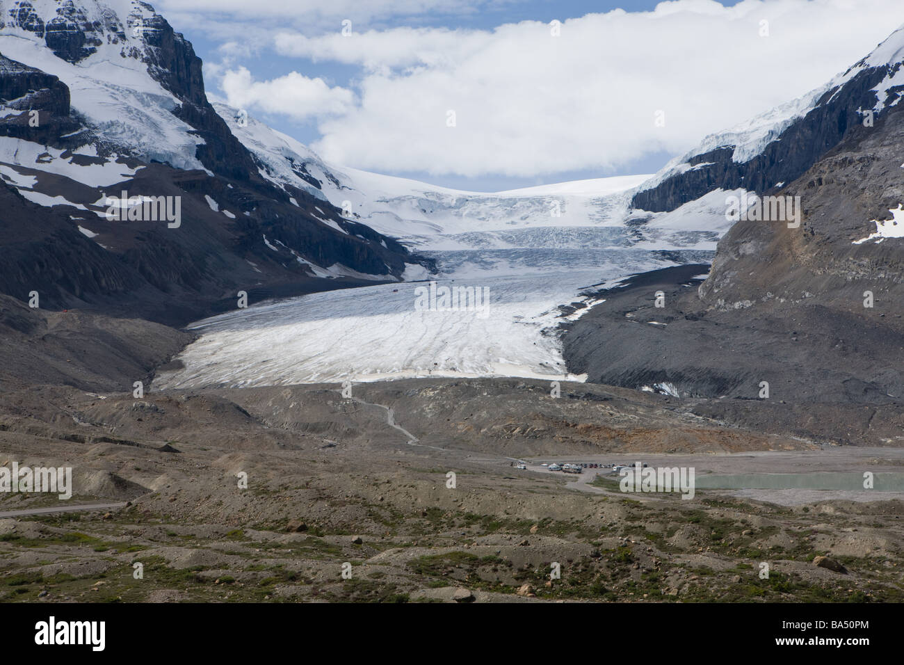 Glacier Athabasca dans Canadian Rockies Banque D'Images