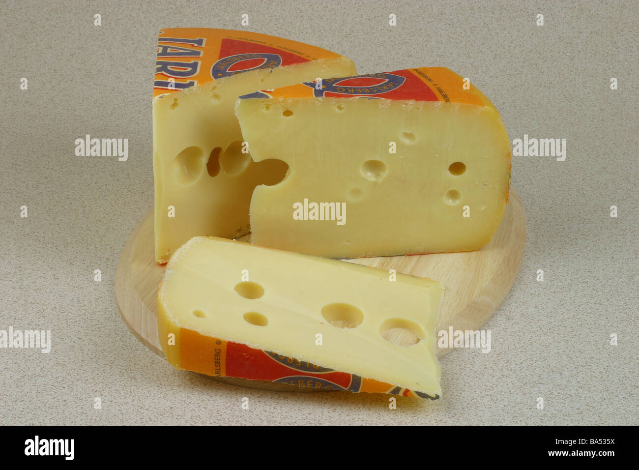 Fromage Jarlesberg Banque D'Images